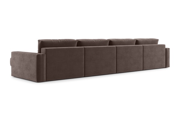 Диван п-образный тик-так Монарх М2О2 коричневый