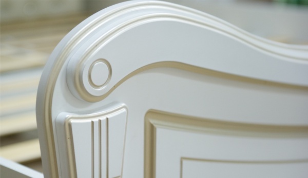 Спальный Гарнитур Александрина Белый/Патина Золото