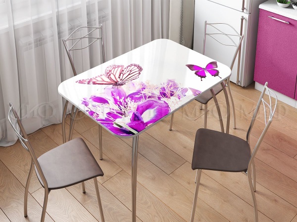 Стол Обеденный Овальный Фотопечать/Разные Цвета (Ширина 1000 мм  х Глубина 700 мм)