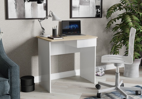 Компьютерный стол Diamond тип 1 дуб сонома / белый